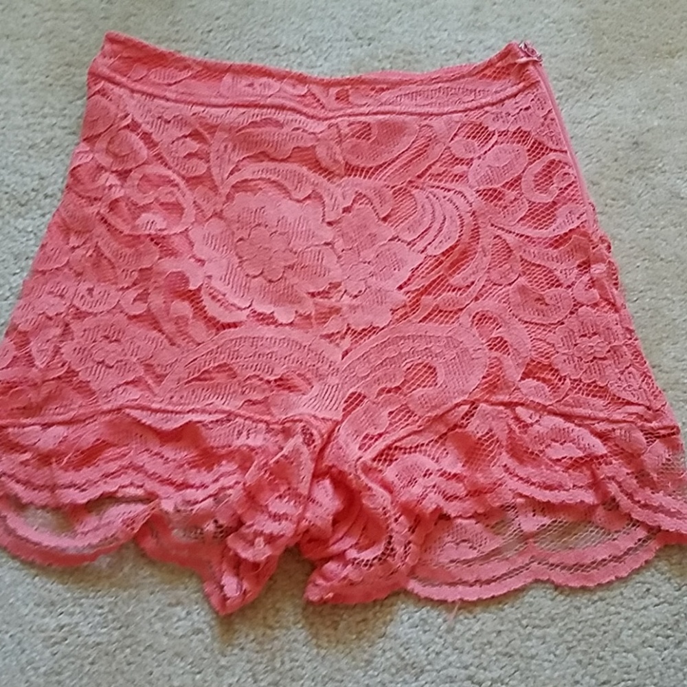 Mumu high waisted shorts pinky coral color